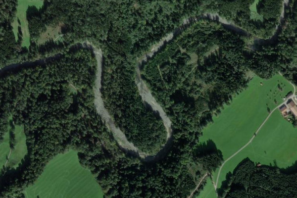 Satellitenbild der Umgebung von Argen (Achberg)