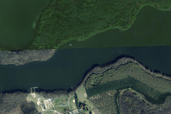 Satellitenbild der Umgebung von Adlersee (Mirow)