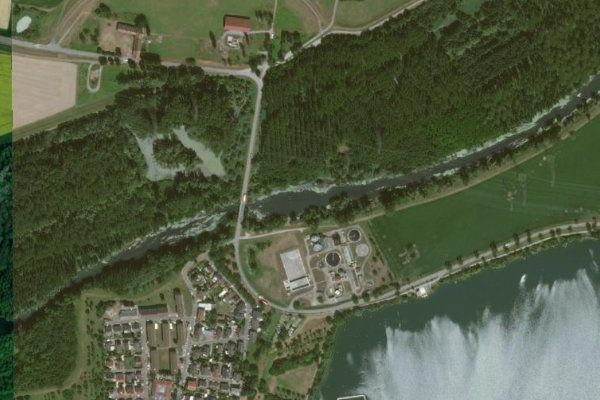 Satellitenbild der Umgebung von Philippsburger Altrhein