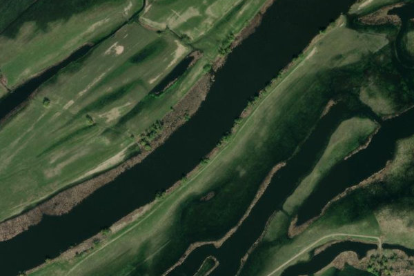 Satellitenbild der Umgebung von Alte Oder (Zützen)