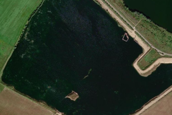 Satellitenbild der Umgebung von Kiesgrube Sachsendorf