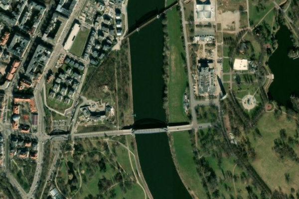 Satellitenbild der Umgebung von Elbe (Magdeburg)