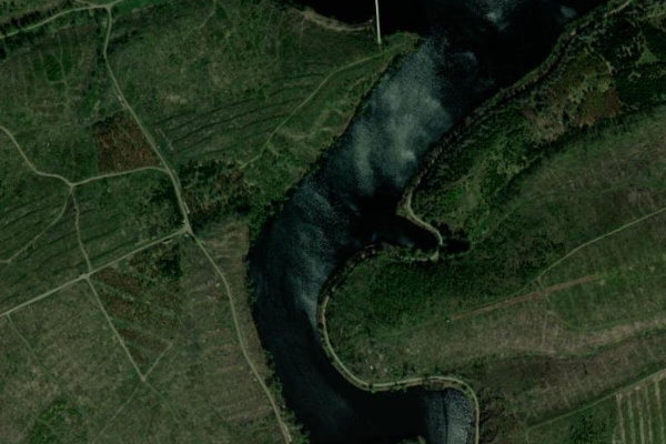 Satellitenbild der Umgebung von Hasselvorsperre