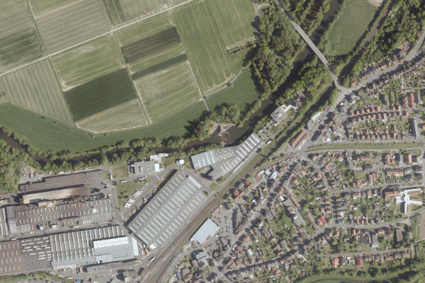 Satellitenbild der Umgebung von Lahn (Lollar)