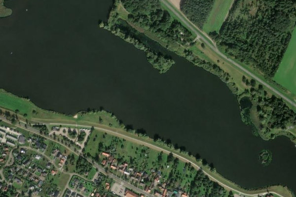 Satellitenbild der Umgebung von Gartower See
