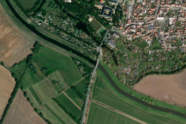 Satellitenbild der Umgebung von Unstrut (Roßleben)