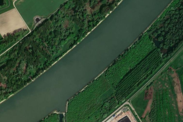 Satellitenbild der Umgebung von Rhein (Philippsburg)