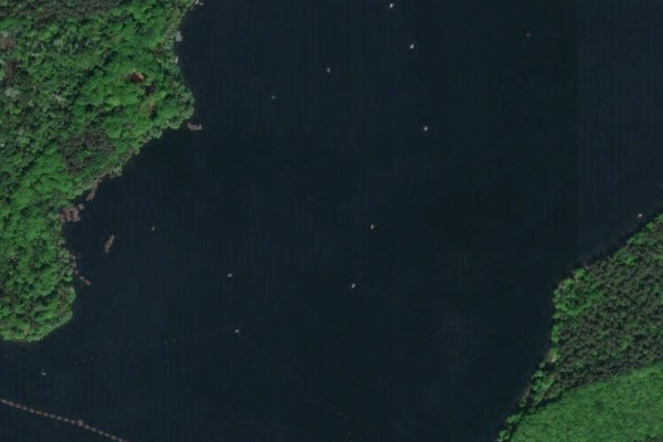 Satellitenbild der Umgebung von Halterner Stausee