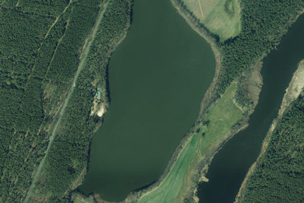 Satellitenbild der Umgebung von Tiefer See (Ranzig)