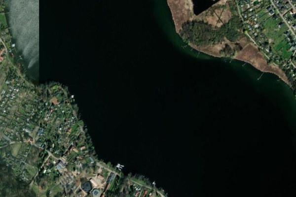 Satellitenbild der Umgebung von Glindower See