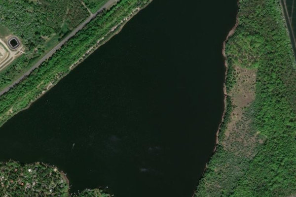 Satellitenbild der Umgebung von Grube Theodor (Roitzsch)