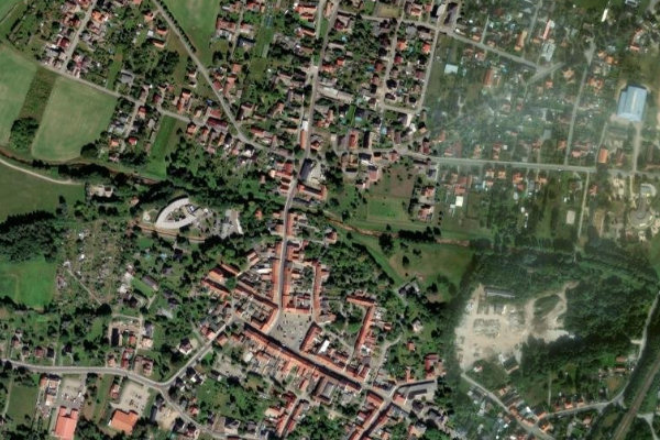 Satellitenbild der Umgebung von Pulsnitz (Ortrand)