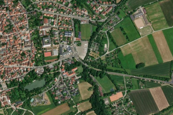 Satellitenbild der Umgebung von Aisch (Bad Windsheim)