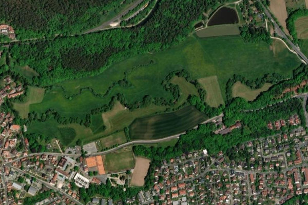 Satellitenbild der Umgebung von Schwarzach (Wendelstein)