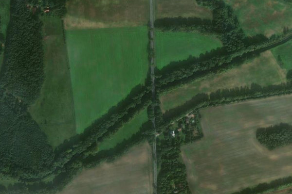 Satellitenbild der Umgebung von Sude (Lübtheen)