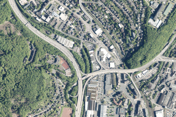 Satellitenbild der Umgebung von Ferndorf (Siegen)