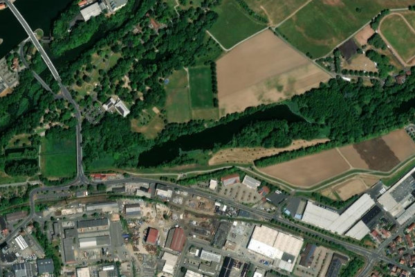 Satellitenbild der Umgebung von Sennfelder See