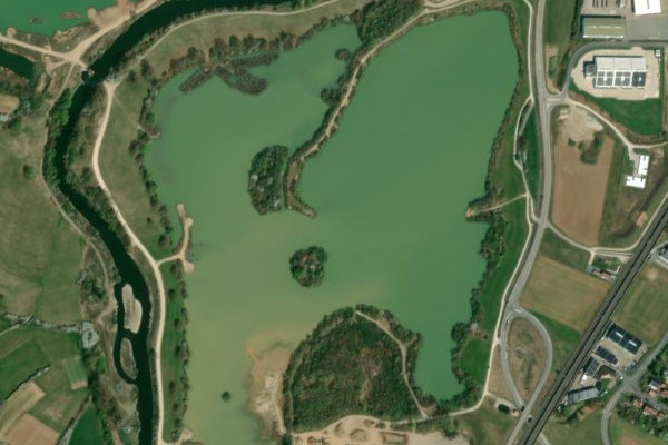 Satellitenbild der Umgebung von Baggersee Zapfendorf