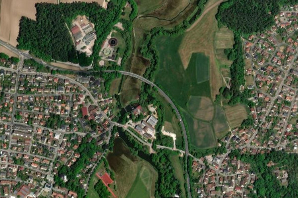 Satellitenbild der Umgebung von Rednitz (Rednitzhembach)