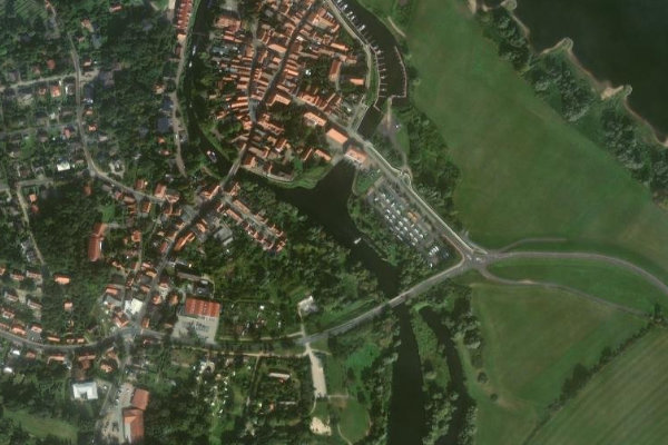 Satellitenbild der Umgebung von Jeetzel (Hitzacker)