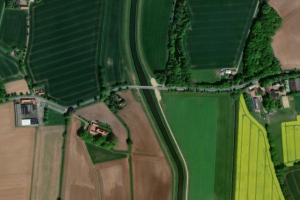 Satellitenbild der Umgebung von Hase (Badbergen)