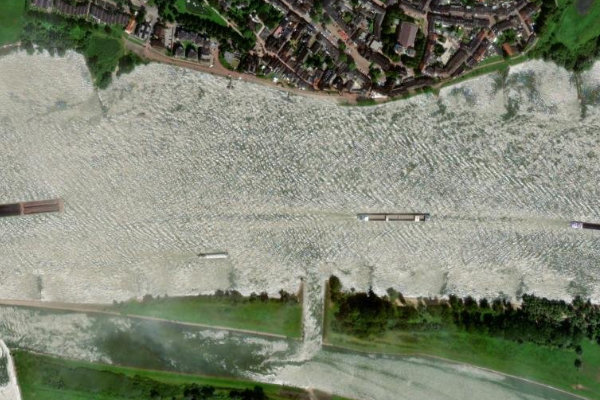 Satellitenbild der Umgebung von Rhein (Rees)