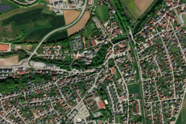 Satellitenbild der Umgebung von Schwarze Laber (Sinzing)