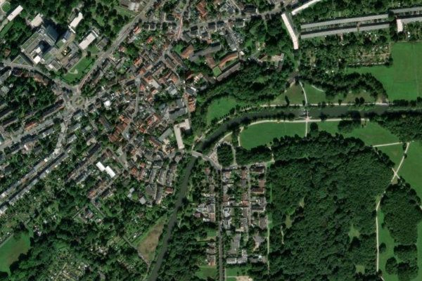 Satellitenbild der Umgebung von Nidda (Frankfurt-Praunheim)