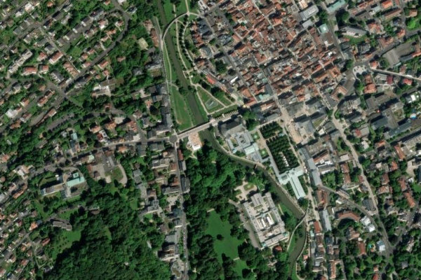 Satellitenbild der Umgebung von Fränkische Saale (Bad Kissingen)