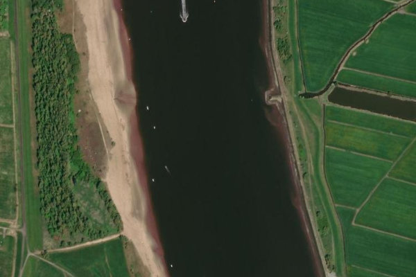 Satellitenbild der Umgebung von Weser (Elsfleth)