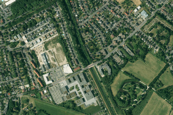Satellitenbild der Umgebung von Ahse (Hamm)