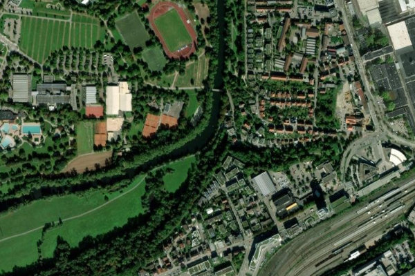Satellitenbild der Umgebung von Enz (Bietigheim-Bissingen)