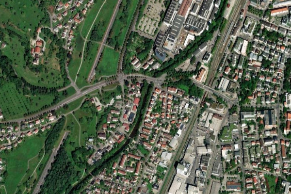 Satellitenbild der Umgebung von Schussen (Ravensburg)
