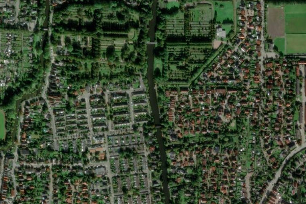 Satellitenbild der Umgebung von Borßumer Kanal (Emden)
