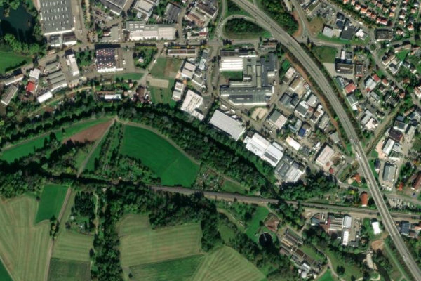 Satellitenbild der Umgebung von Rems (Urbach)