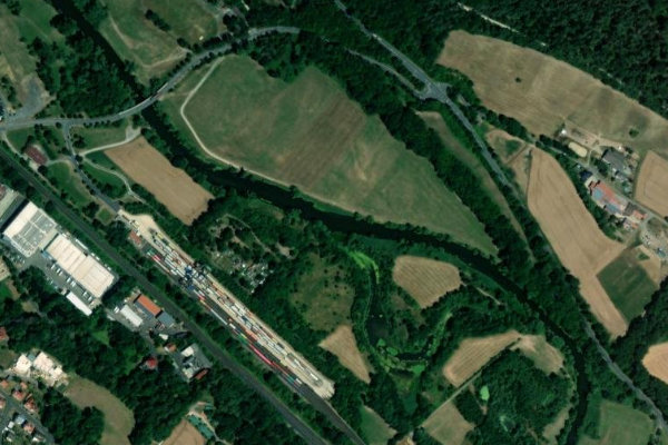 Satellitenbild der Umgebung von Fulda (Malsfeld-Beiseförth)