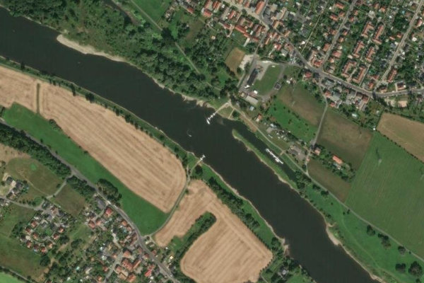 Satellitenbild der Umgebung von Elbe (Coswig)
