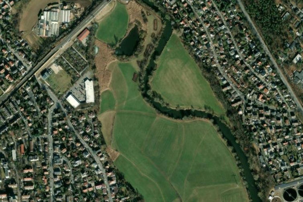 Satellitenbild der Umgebung von Regnitz (Fürth)