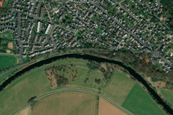 Satellitenbild der Umgebung von Sieg (Kaldauen)