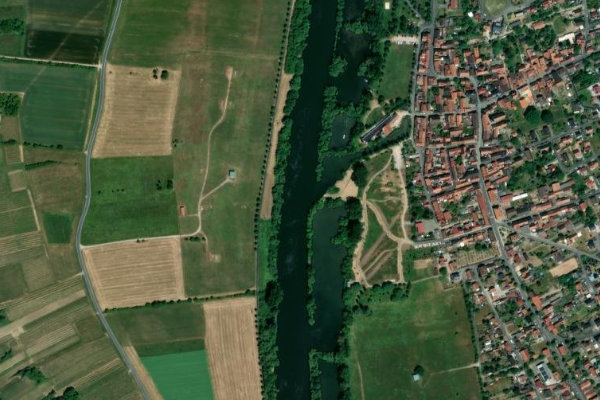 Satellitenbild der Umgebung von Main (Marktsteft)
