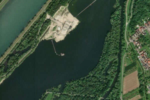 Satellitenbild der Umgebung von Kiesgrube Helmlingen