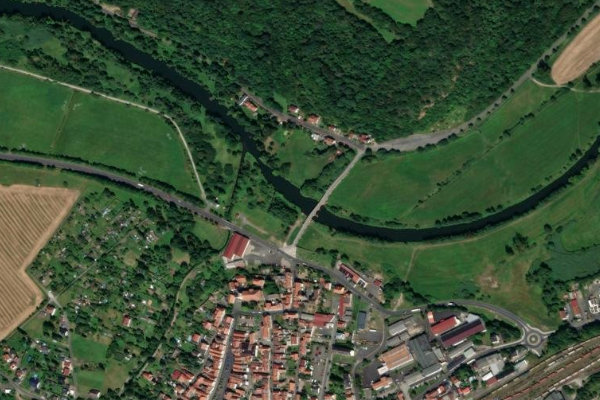 Satellitenbild der Umgebung von Werra (Vacha)