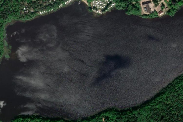 Satellitenbild der Umgebung von Gudower See