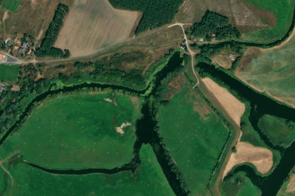 Satellitenbild der Umgebung von Warnauer Vorfluter