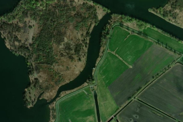 Satellitenbild der Umgebung von Schmergower Havel