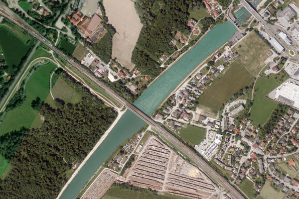 Satellitenbild der Umgebung von Saalach (Freilassing)