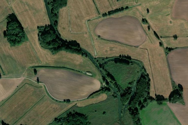 Satellitenbild der Umgebung von Mildenitz (Sternberg)