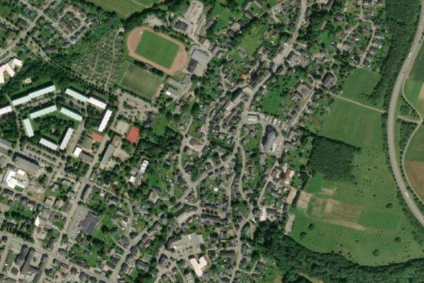 Satellitenbild der Umgebung von Zwönitz