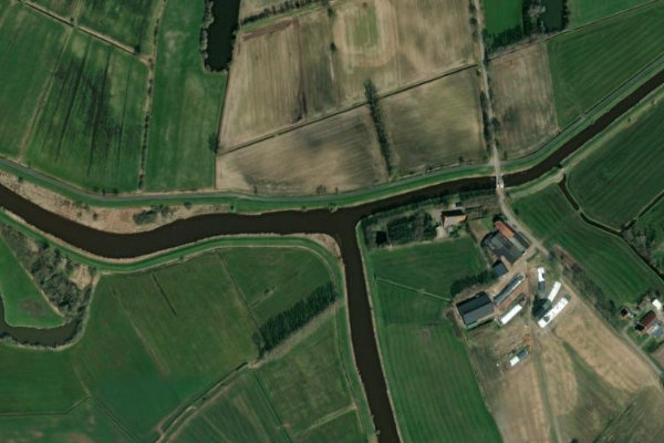 Satellitenbild der Umgebung von Leda (Rhauderfehn)