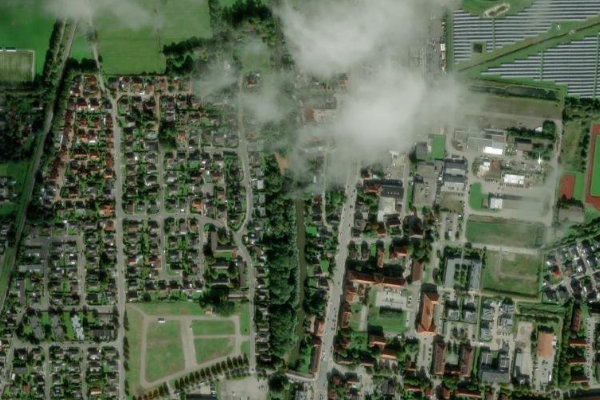 Satellitenbild der Umgebung von Hinter Tief (Emden)